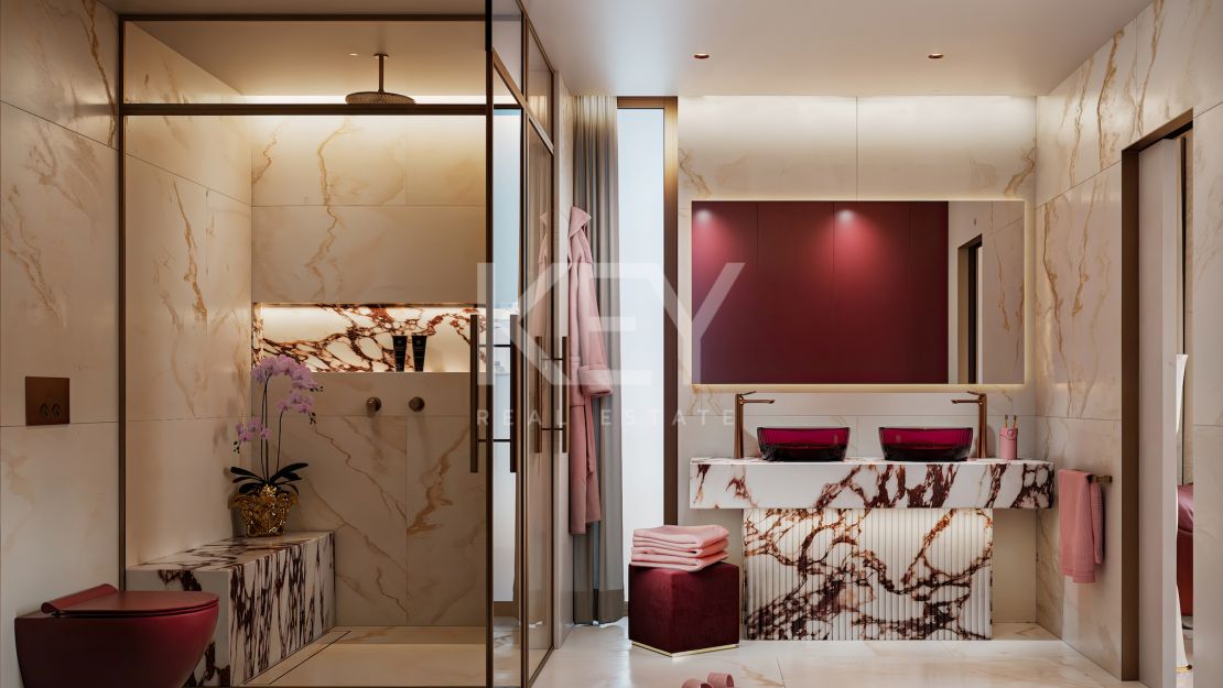 Villa de diseño con interiores Versace en comunidad cerrada, Nueva Andalucía