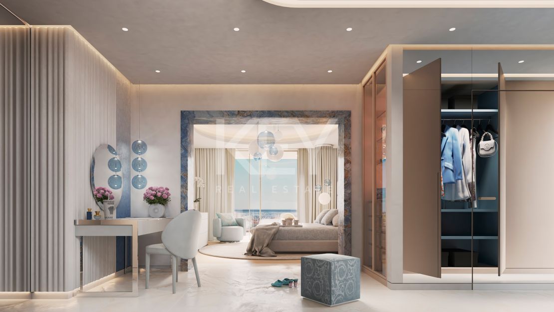 Villa de diseño con interiores Versace en comunidad cerrada, Nueva Andalucía
