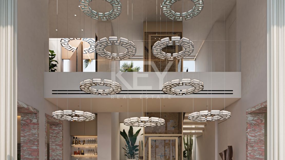 Villa de diseño con interiores Versace en comunidad cerrada, Nueva Andalucía