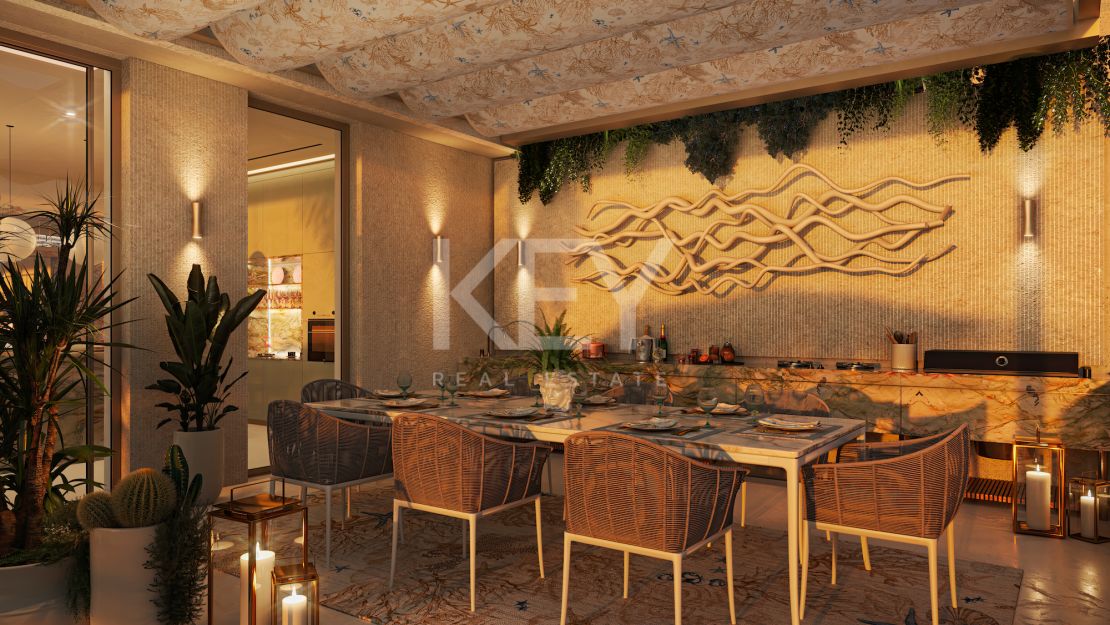 Villa de diseño con interiores Versace en comunidad cerrada, Nueva Andalucía