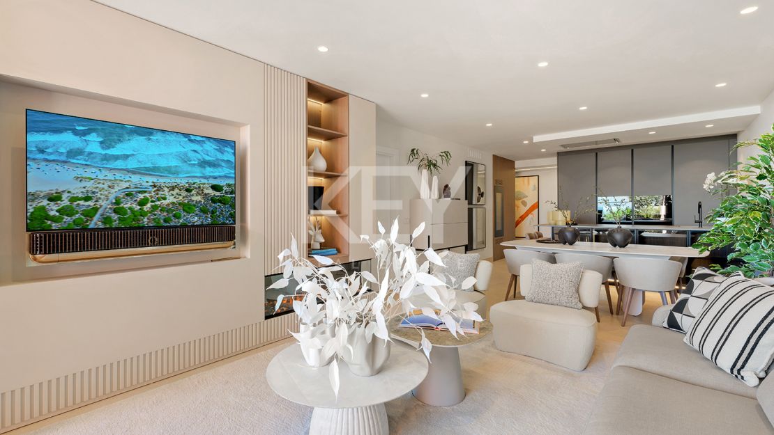 Apartamento renovado en primera línea de playa con acceso directo al mar en la Nueva Milla de Oro