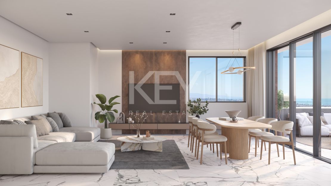 Apartamento contemporáneo con vistas al mar en la Nueva Milla de Oro