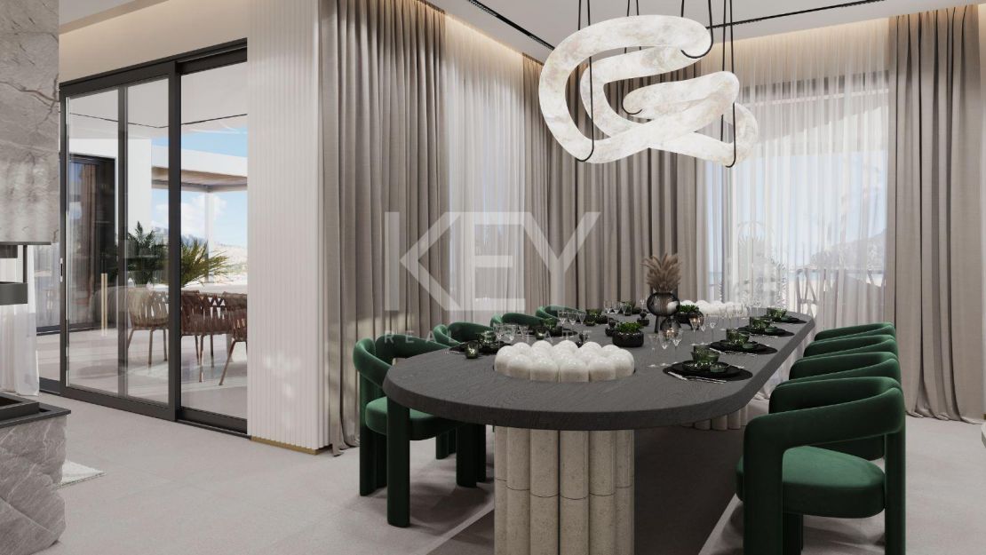 Contemporary beachside villa with sea views and smart design in Elviria, Marbella East