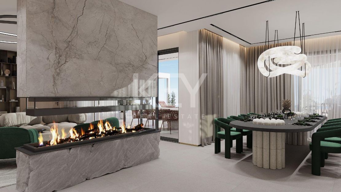 Contemporary beachside villa with sea views and smart design in Elviria, Marbella East