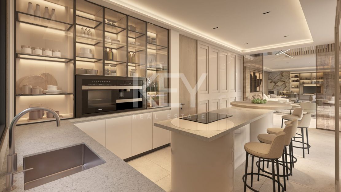 Newly built modern villa with rooftop sea view just steps from the beach in Los Monteros, Marbella East