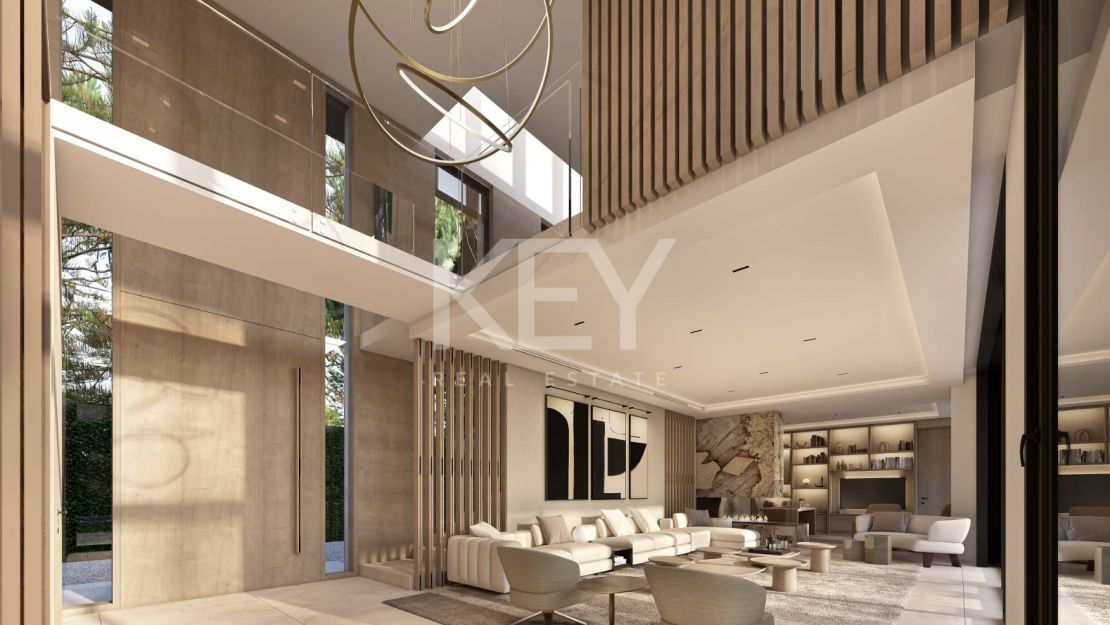 Newly built modern villa with rooftop sea view just steps from the beach in Los Monteros, Marbella East