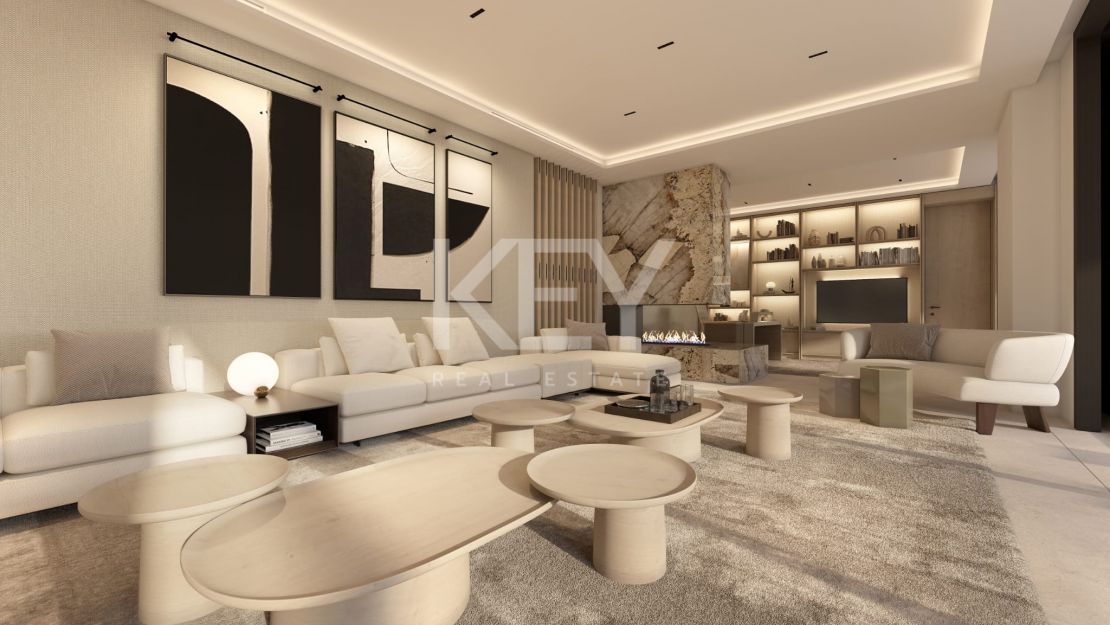 Newly built modern villa with rooftop sea view just steps from the beach in Los Monteros, Marbella East