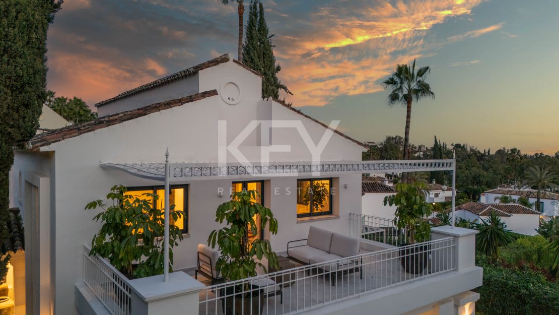 Villa mediterránea moderna con vistas al mar en Nueva Andalucía, Marbella