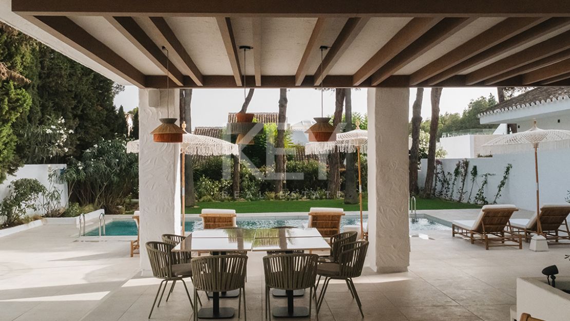 Nueva villa de estilo moderno en alquiler a corto plazo en Puerto Banús, Marbella