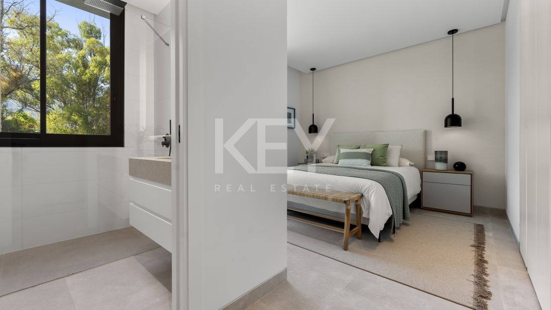 Brand new sea views villa in gated community in Golden Mile, Marbella