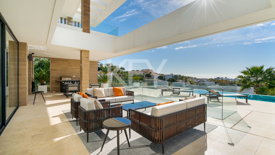 La Alquería 16 - villa de lujo moderna con impresionantes vistas al golf y al mar en La Alquería, Benahavís