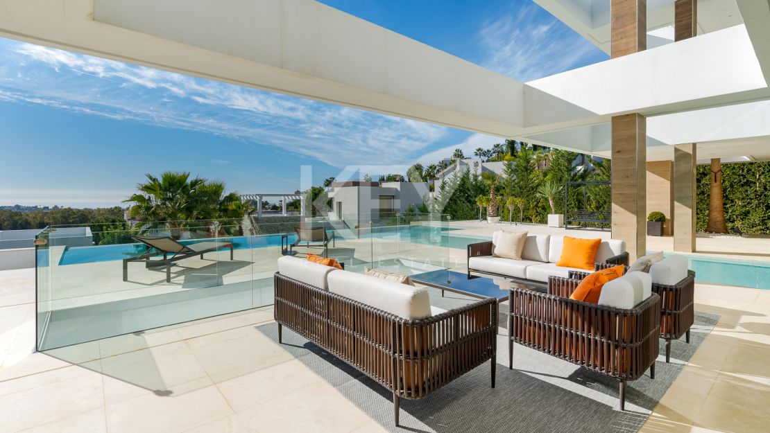 La Alquería 16 - villa de lujo moderna con impresionantes vistas al golf y al mar en La Alquería, Benahavís
