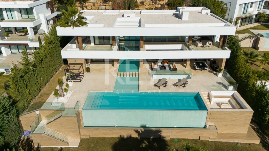 La Alquería 16 - villa de lujo moderna con impresionantes vistas al golf y al mar en La Alquería, Benahavís