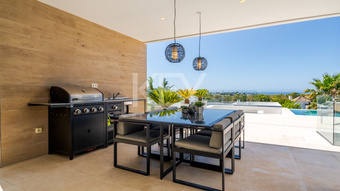 La Alquería 16 - villa de lujo moderna con impresionantes vistas al golf y al mar en La Alquería, Benahavís