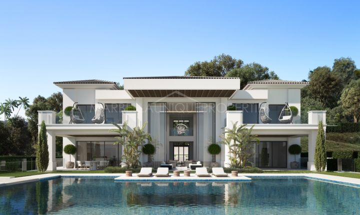2 villa projects for sale for a 5 bedroom villa each in Los Flamingos Golf, Benahavis