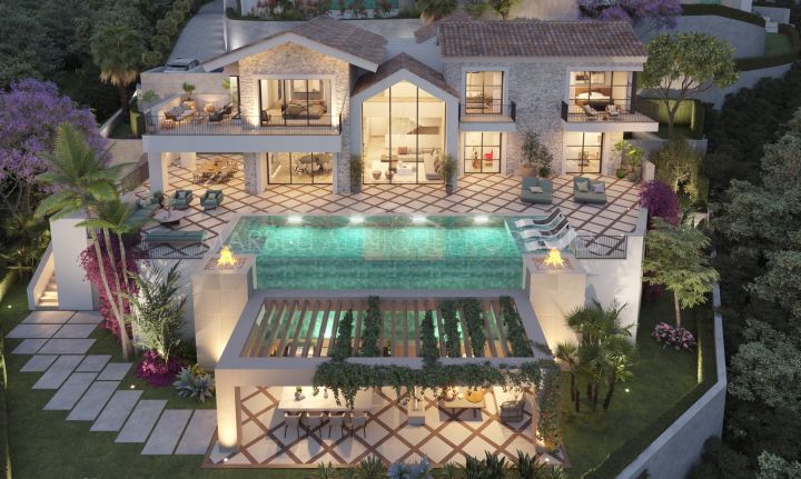 Spectaculaire villa de 5 chambres à coucher à El Herrojo, Benahavis