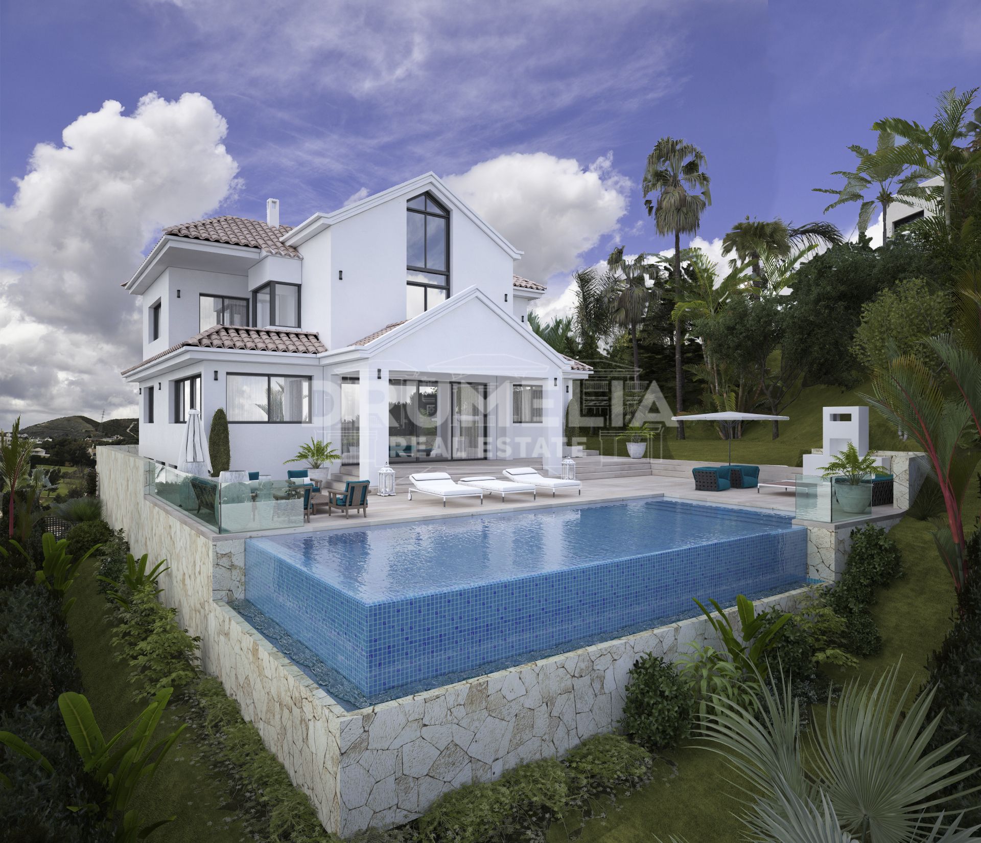 Benahavis, Superb Plot with Modern Luxury Villa Project, Capanes Sur, Benahavis