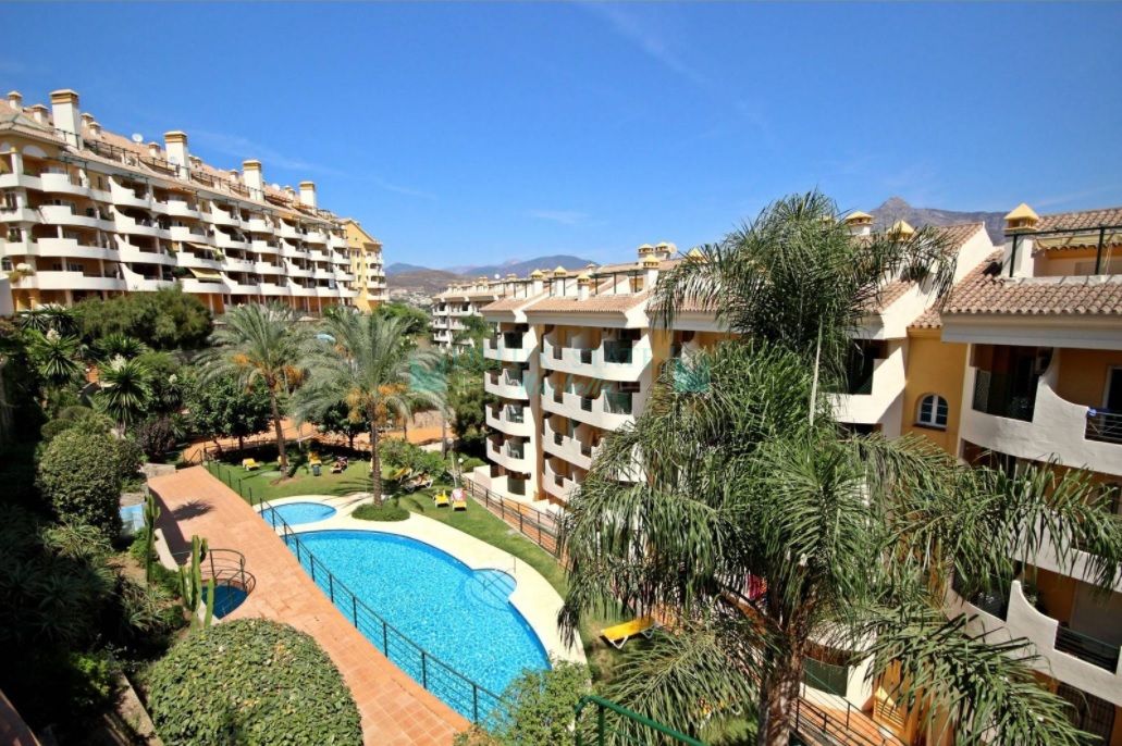 SEA AND MOUNTAIN VIEWS!!! Fantastic ground floor duplex apartment for sale at Puerto Banus, Nueva Andalucia, Costa del Sol
