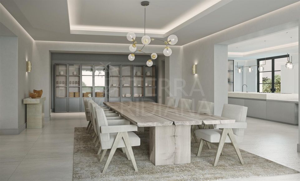 Terrain avec projet et avec permis avec vue sur la mer à Cascada de Camojan, Marbella Golden Mile