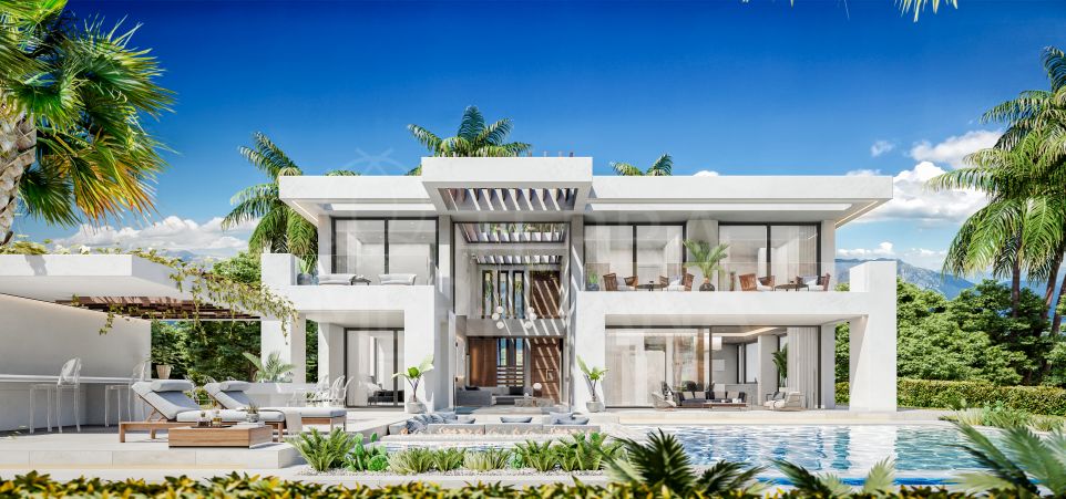 Villa de lujo modernista sobre plano en venta en The New Heights, La Resina Golf, Estepona