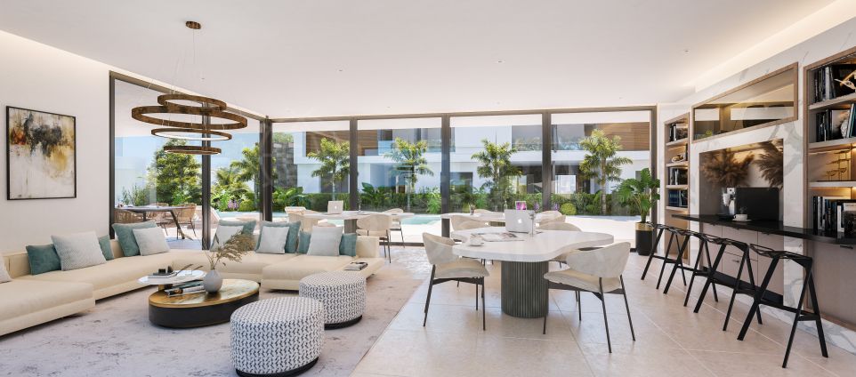 Nouvelle maison jumelée avec solarium et piscine à débordement à vendre à The List, Rio Real, Marbella Est