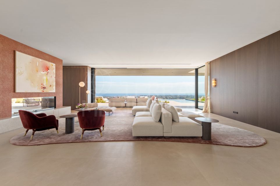 Stunning brand new 8 bedroom luxury villa with sea views for sale in Benahavis