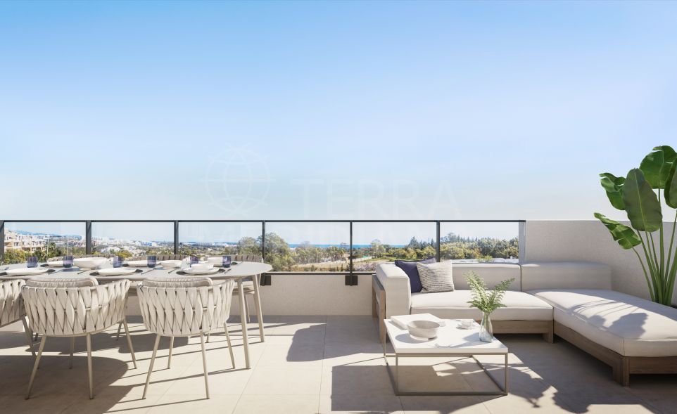 Brand new 2 bedroom middle floor apartment for sale in Aranya on Estepona's New Golden Mile