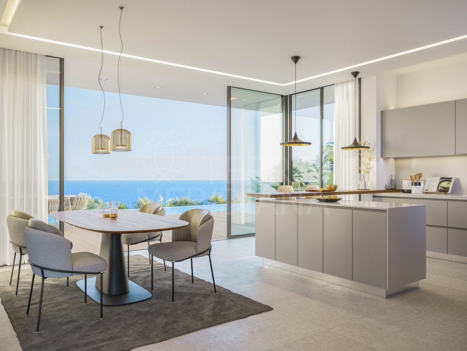 Brand new light-drenched contemporary villa with gorgeous views for sale in La Paloma, Manilva