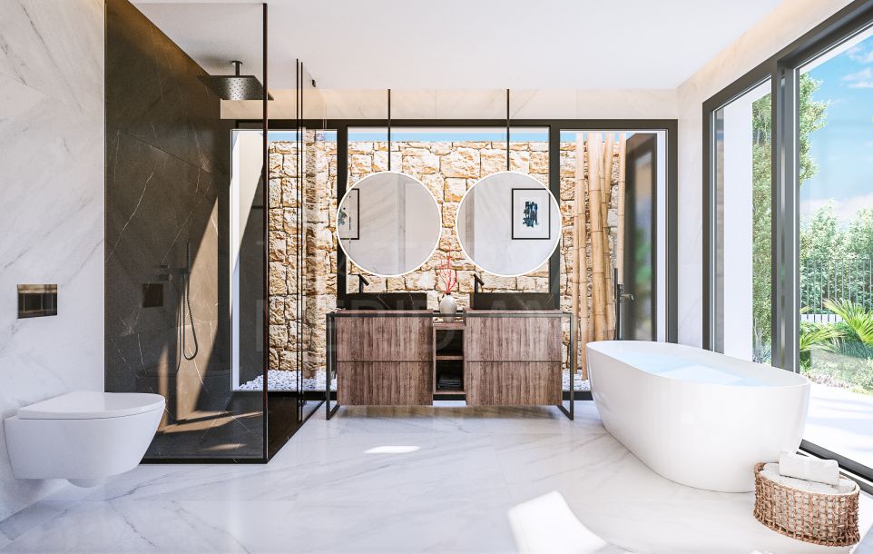 Superbe villa neuve de style méditerranéen avec oasis extérieure à vendre à Bel Air, Estepona