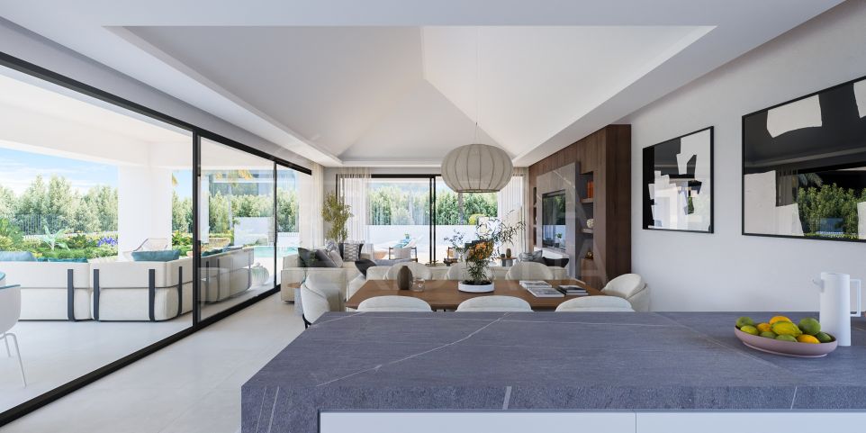 Superbe villa neuve de style méditerranéen avec oasis extérieure à vendre à Bel Air, Estepona