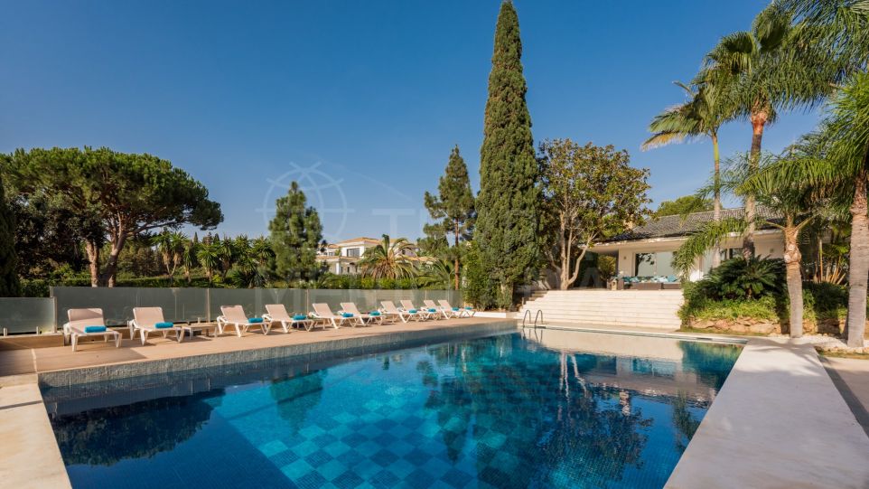 Impressive Mediterranean villa with a sizeable plot for sale in Hacienda las Chapas, Marbella East