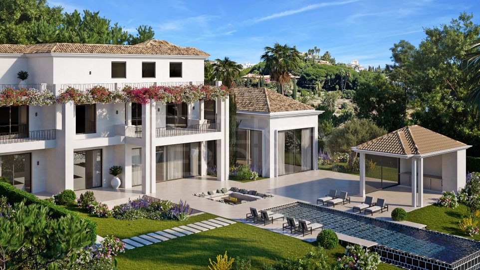 Exceptionnel terrain dans un emplacement privilégié avec permis de construction à vendre à Los Flamingos, Benahavis