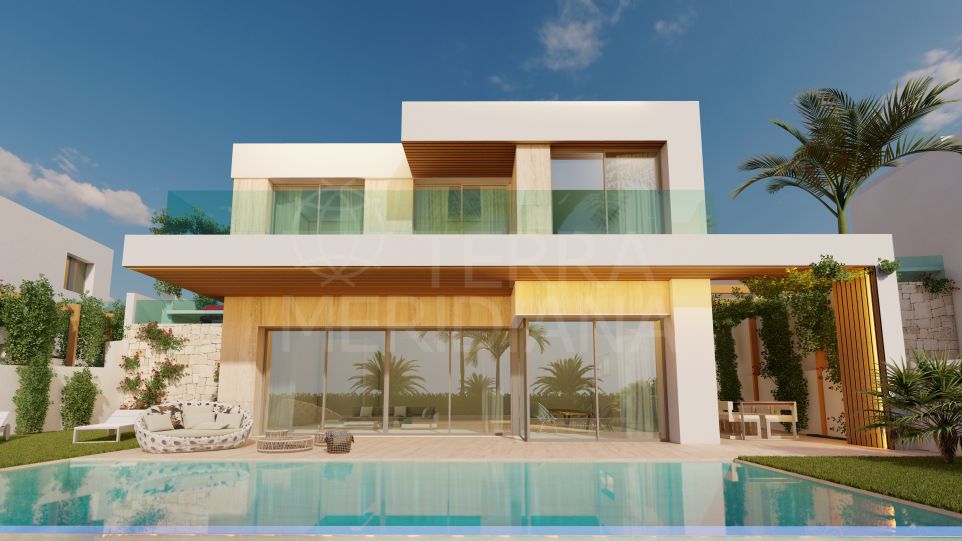 Nouvelle villa moderne dans un emplacement privilégié en bordure de golf à vendre à Azata Golf, Estepona