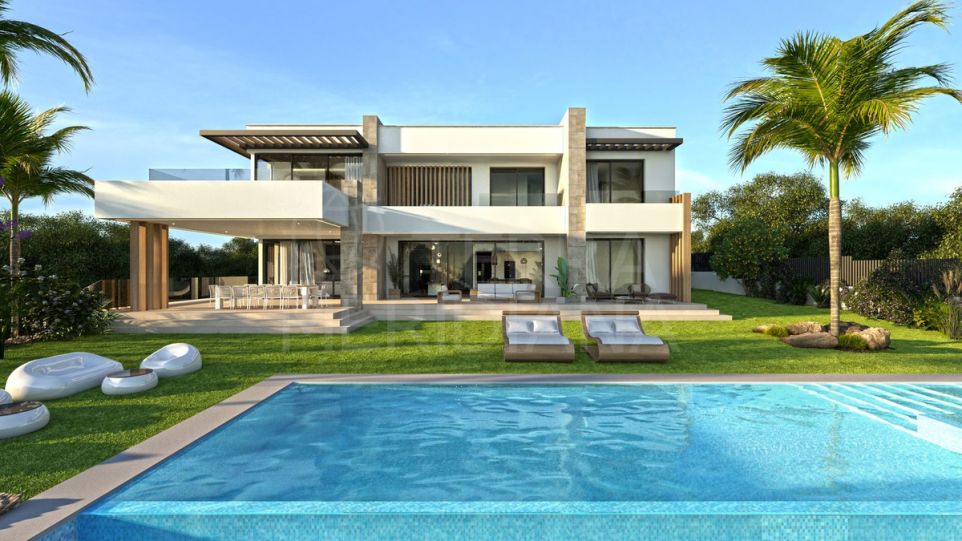 Elegancia mediterránea se encuentra con diseño moderno - Lujosa villa recién construida en La Alquería, Benahavís