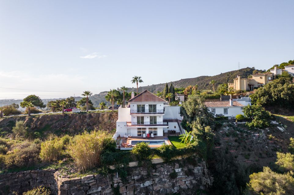 Elegant Three-Level Home with Stunning Views and Pool for Sale in El Padron, Estepona East