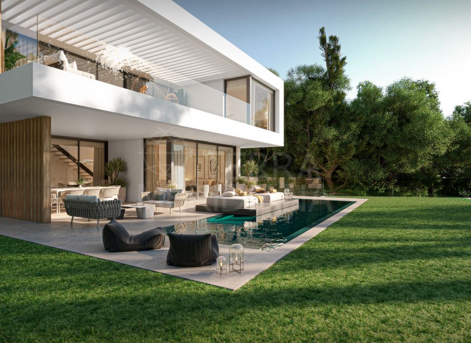 Élégance contemporaine : Luxueuse nouvelle villa à vendre sur la Nouvelle Mille d'Or, Estepona Est