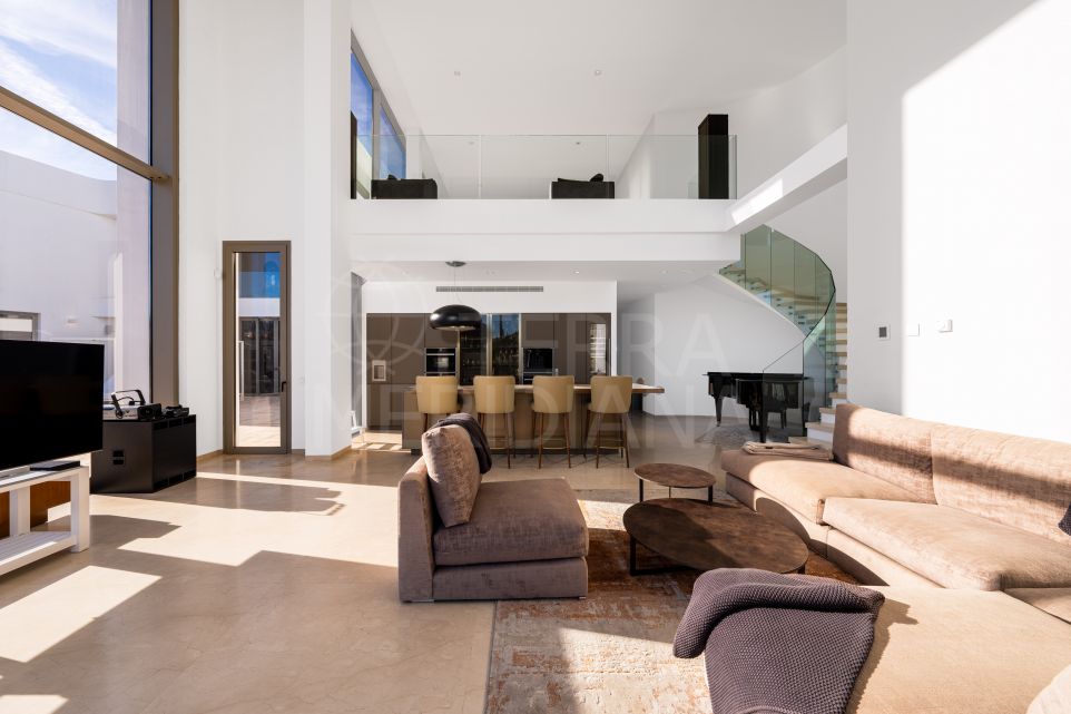 Élégance contemporaine et luxe paisible : Villa de 6 chambres à louer à Los Flamingos, Benahavis