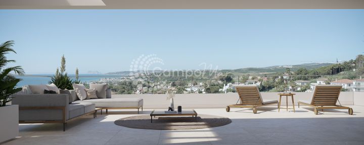 Estepona, Stunning new construction in Estepona offering panoramic sea views.