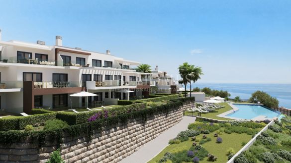 Newly built apartment, 1 minute drive to the beach, in Casares Costa