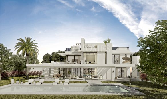 					New modern-style villa in Los Flamingos Golf, Benahavis	