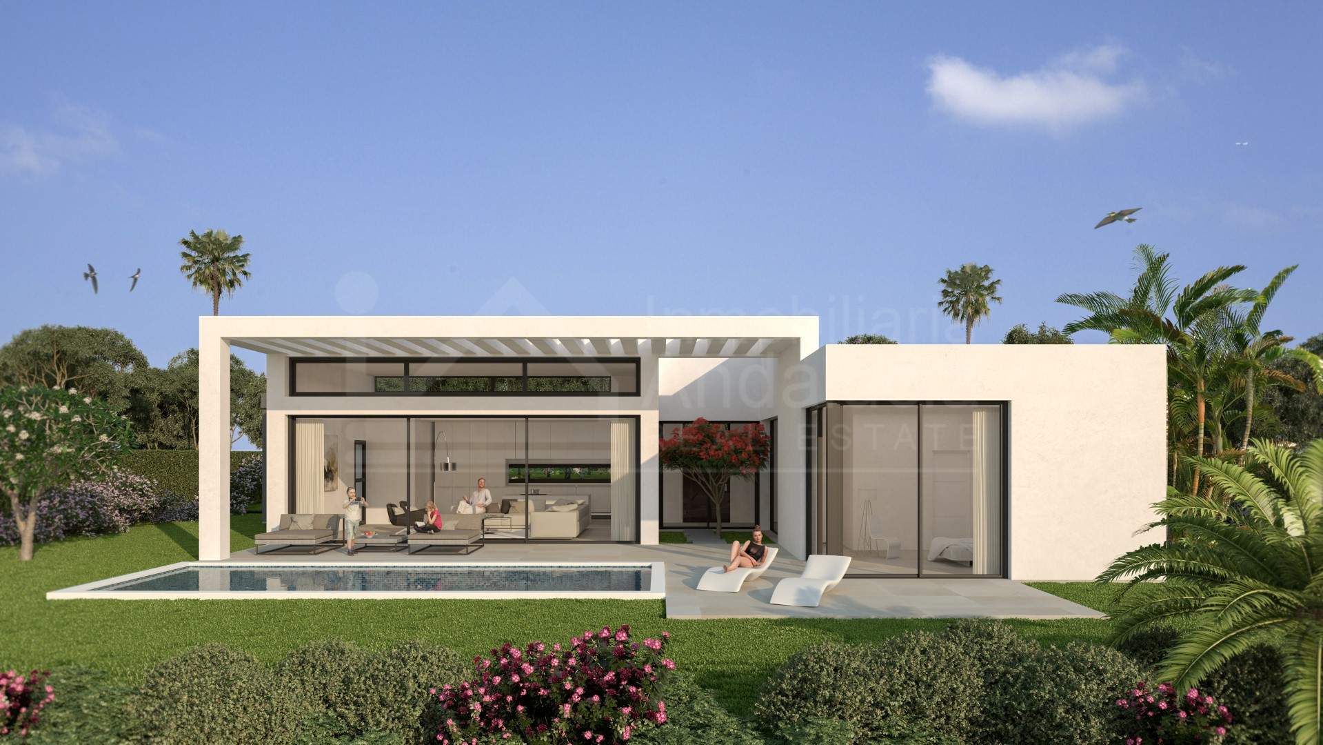 Ultra-modern three-bedroom villa for sale on the Atayala Golf & Country Club in Estepona