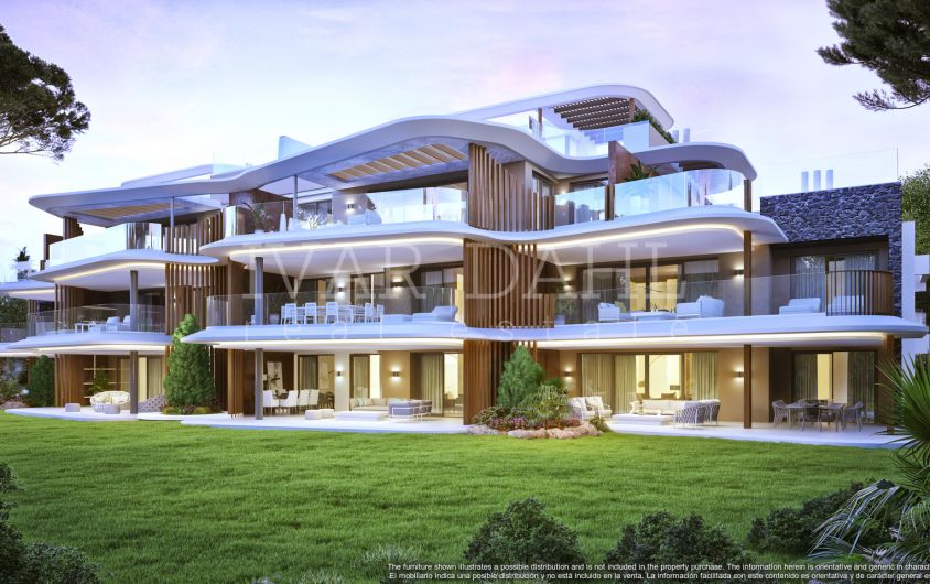 Nya moderna lägenheter och takvåningar med panoramautsikt över havet och bergen i Benahavis, Costa del Sol