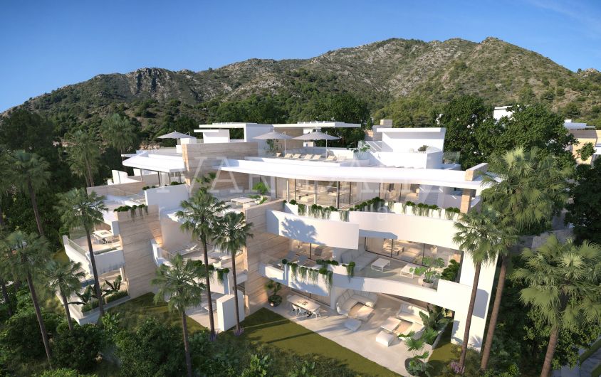 Nya modern penthouse med panoramautsikt över havet, endast 10 min från Marbella.