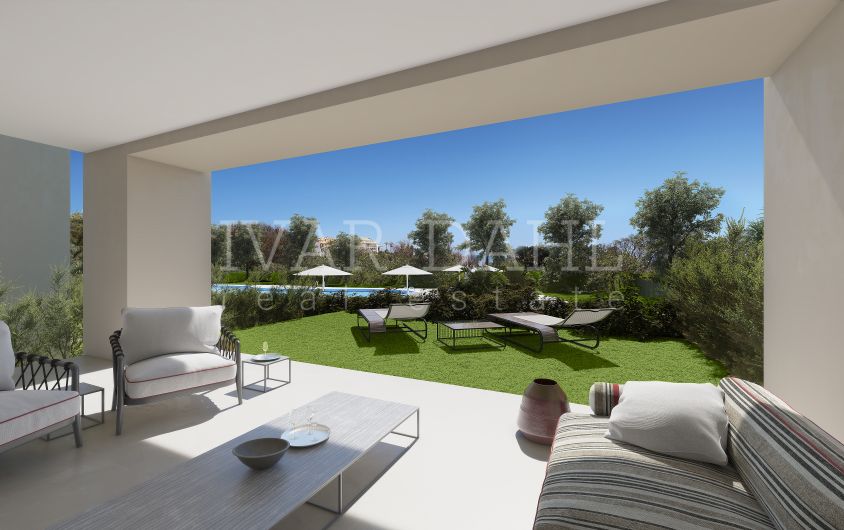 New garden apartment for sale in Casares Costa, Malaga, in walking distance to the beach and golf course