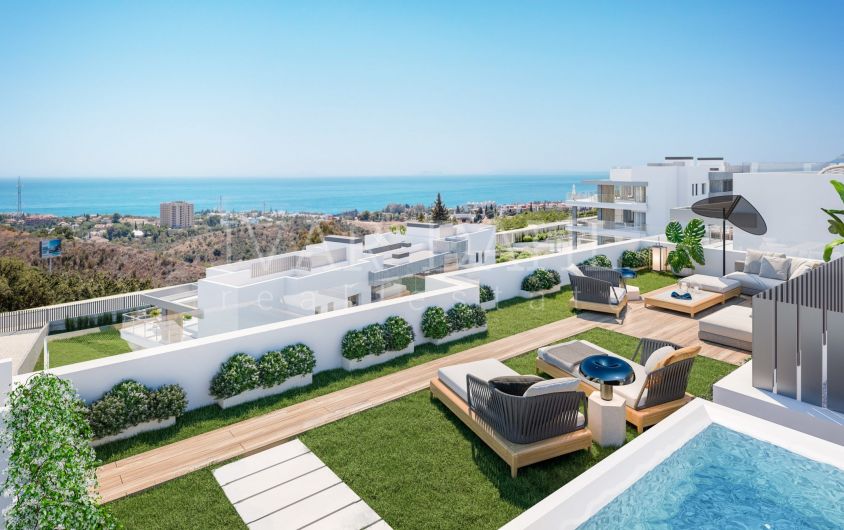 Neue Apartments mit 3 Schlafzimmern zu verkaufen in Marbella, inmitten einer natürlichen Berglandschaft