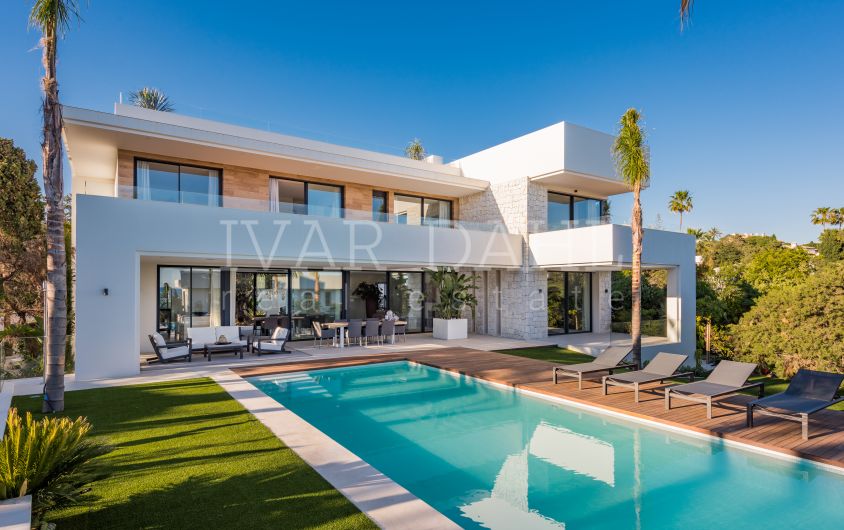Modern beachside villa for sale in Marbesa, Marbella East