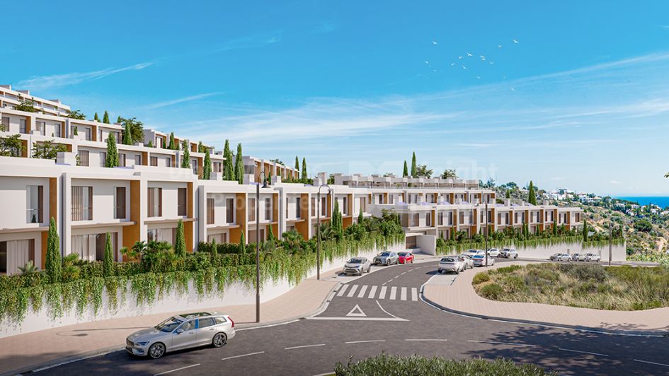 Cala de Mijas, Тридцать восемь таунхаусов, ориентированных на юг, с видом на море в Ла-Кала-де-Михас