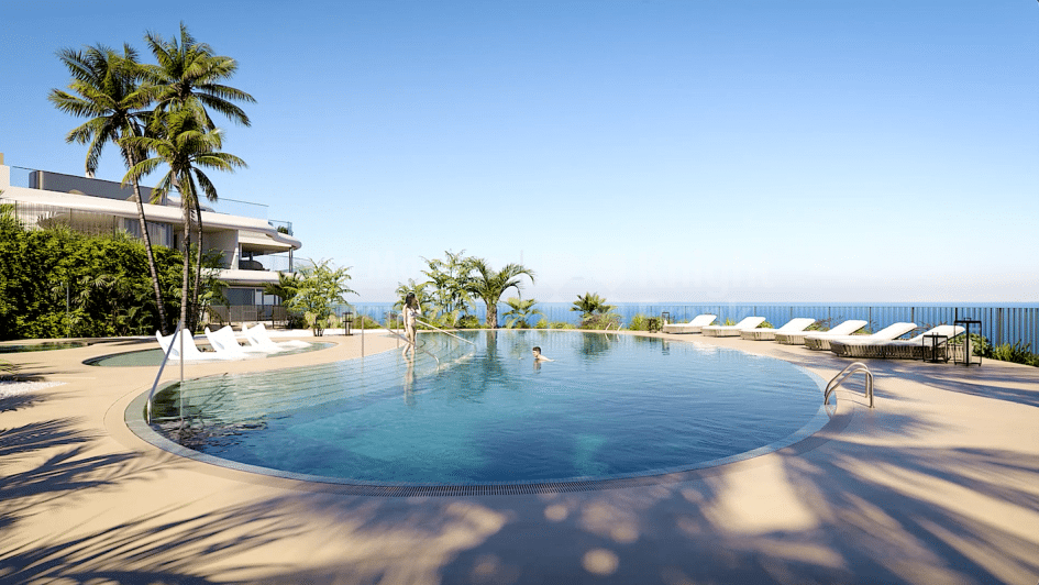 Benahavis, Penthouse avec piscine privée offrant une vue sur la mer et la montagne