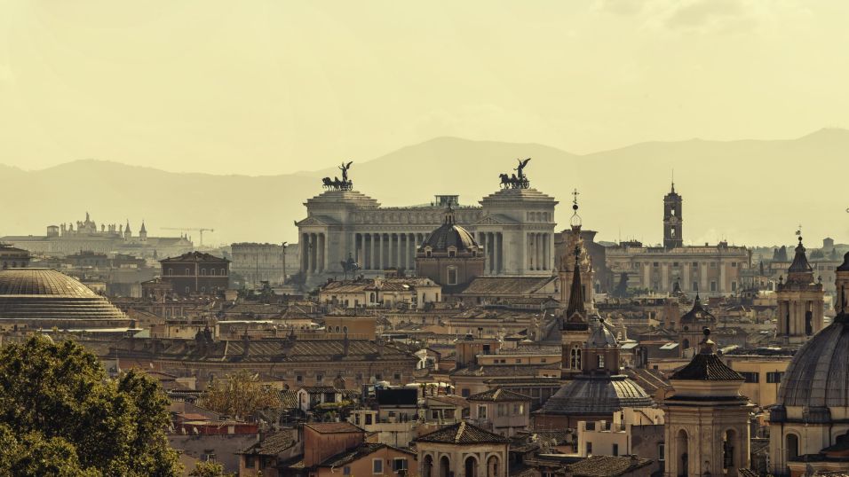 Panoramic skyline of Rome