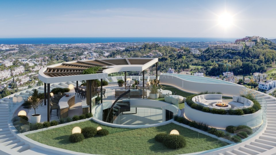Benahavis, Penthouse unique avec vue panoramique sur la mer